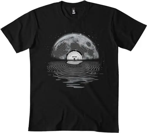 Produktbild: DMNTeestore Moon Song DMN Pullover Men's Crewneck T-Shirt Short Sleeve Top Unisex Pure Cotton Tee Black M