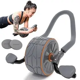 Produktbild: DMoose bauchroller bauchmuskeltrainer für Bauch- und Rumpfkrafttraining, Home Gym, ab roller mit Knieschonern für das Heimtraining und Fitnesszubehör für Bauchmuskeltraining (grau)