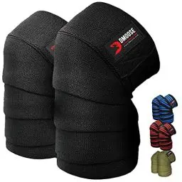 Produktbild: DMoose kniebandage Kraftsport - 198CM Länge Heavy Duty Kniebandage Bodybuilding - Lang Elastisch Knee Wraps Paar Mit Klettverschluss, Kreuzheben Bodybuilding Gewichtheben Kraftsport Powerlifting