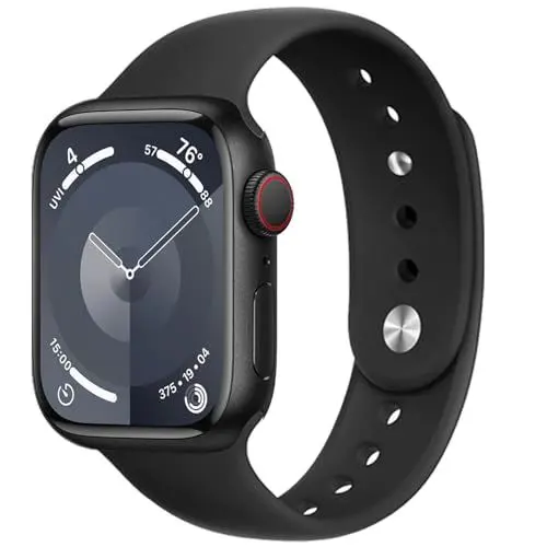 Produktbild: Sportarmband für Apple Watch Armband 40mm 42mm 44mm 46mm 41mm 45mm 49mm 38mm iWatch Armbänder Damen Herren,Weiches Silikon Band Apfelband für Apple Watch SE 2024 Serie 10 9 8 7 6 5 4 3 Ultra/2 Strap