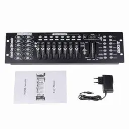 Produktbild: DMX 512 Controller Konsole, 192 Kanäle DJ Licht Controller Konsole MINI DMX-Controller DMX-Lichtpult für Party DJ Disco Moving Head Licht Bühnen Lampe Operator Ausrüstung (Schwarz)