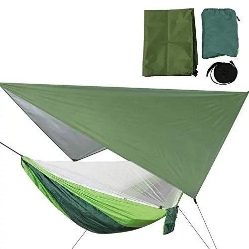 Produktbild: DOACT Hängende Camping Hängematte mit Moskitonetz Baldachin Regenschutz für Courtyard Garden
