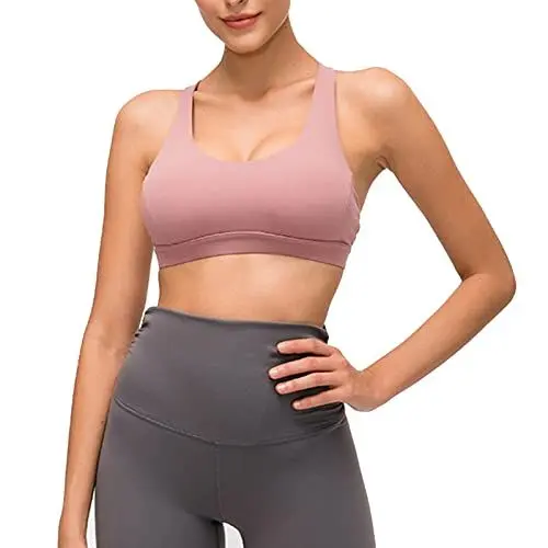Produktbild: Doact Randlose Sport-Bralettes, Unterstützender Yoga-BH, Abnehmbare Nylonpolster, U-förmiger Ausschnitt für Yoga-Liebhaber Zum Laufen (XL)
