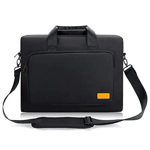 Produktbild: DOB SECHS 15,6 Zoll Laptoptasche, 15 zoll Umhängetasche/Tragetasche/Notebooktasche/Aktentasche Wasserabweisend Satchel Bussiness Laptop tasche,mit Taschen zur Aufbewahrung von Zubehör, Schwarz