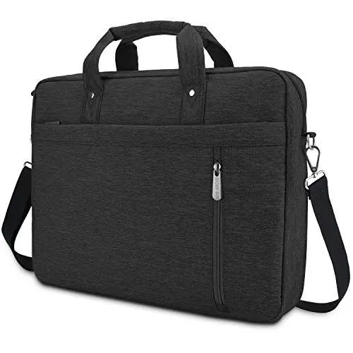 Produktbild: DOB SECHS Laptoptasche 15-15,6 Zoll Aktentaschen Notebooktasche Schulter Tasche für Uni Arbeit Business (Schwarz)
