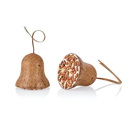 Produktbild: dobar® 24101e Vogelfutterglocken - 8 gefüllte Futterglocken zum Aufhängen - Fettfutter für Wildvögel in Zwei Sorten - Ganzjahresfutter mit Nüssen & Mehlwürmern - Premium Vogelfutter