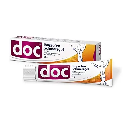 Produktbild: doc Ibuprofen Schmerzgel 50g, entzündungshemmend, schmerzlindernd & kühlend, schnelle Wirkung bei entzündungsbedingten Rücken- & Gelenkschmerzen - gut verträglich - rezeptfrei