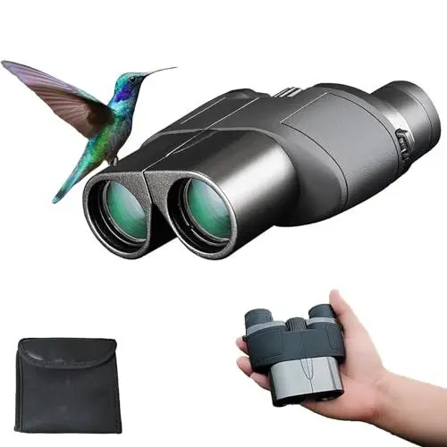 Produktbild: DOCANIO Mini Fernglas für Erwachsene 10x25 Kompakt Fernglas FMC-Linse Feldstecher 189g Leichtgewichtig natürliche Farben kompaktes Spektiv für Naturbeobachtung Vogelbeobachtung Reise