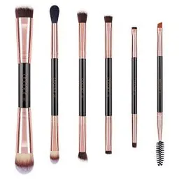 Produktbild: Docolor Lidschatten Pinselset 6pcs doppelseitiges Augen Make Up Pinsel Augenpinsel Set für Lidschatten,Augenbraue,Eyeliner,Blending