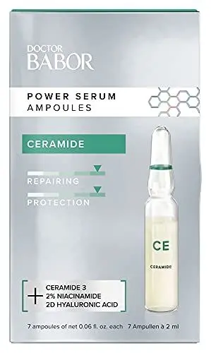 Produktbild: DOCTOR BABOR Power Serum Ceramide, Ampullen fürs Gesicht, Hyaluronsäure + Ceramide für eine intakte Hautschutzbarriere, Vegane Formel, 7 x 2 ml