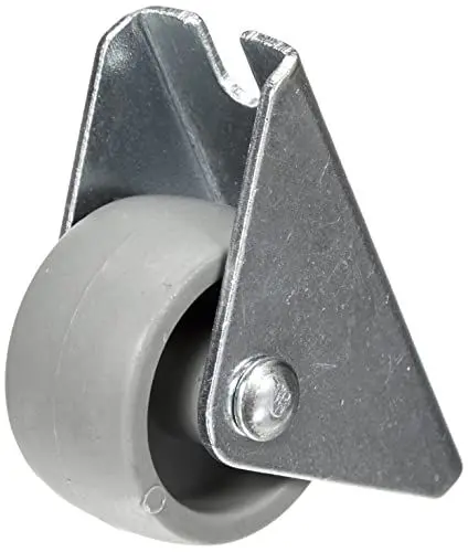 Produktbild: Dörner + Helmer Möbel-Bockrolle, 25mm x 14mm, 40kg Tragkraft, 40mm x 17mm Platte, Kunststoffrad, Richtungsfixiert