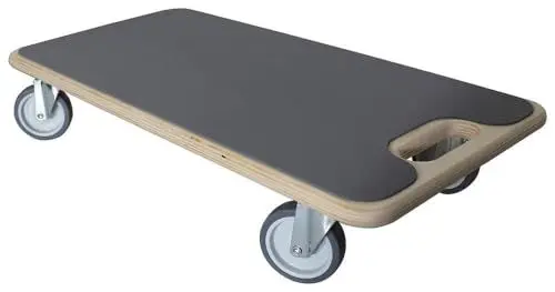 Produktbild: Dörner + Helmer Transportroller Duo-Soft, 590mm x 290mm x 120mm, 200 kg Tragkraft, Antirutsch-Oberfläche, für Kisten