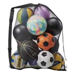 Produktbild: DoGeek Extra Große Fußball Ballnetz für 10-15 Bälle,Ballsack mit Rutschfesten Schultergurten,Ball Aufbewahrung,Balltasche,Fußballnetz,Ball Netz,Ball Netz für Bälle für Bällebad Bälle