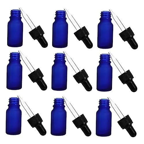 Produktbild: DOITOOL 10st Flasche Mit Ätherischem Öl Schrubben Pipette Glas Flasche Leere Toiletry Flaschen Glas Dropper Vails Reise Größe Flaschen Klar Leere Flaschen Reisen Aromatherapie Zubehör