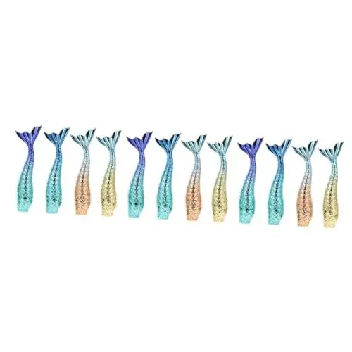 Produktbild: DOITOOL 12 Stk Mermaid Lipgloss Tube leere Mascara-Tube Leere Lippenbalsamtuben Lipgloss-Röhren werkzeug Flasche mit Lippenbalsam Meerjungfrau-Lippenstiftbehälter Mädchen Container Lüster