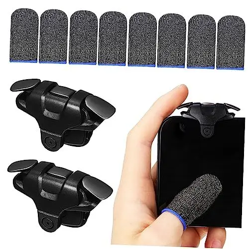 Produktbild: DOITOOL Mobile Gamecontroller Mit Gaming-fingerhandschuhen 1 Set Hochempfindliche Tasten Stabiler Clip Einfache Installation Marktweite Telefonunterstützung Zufällige Farbe