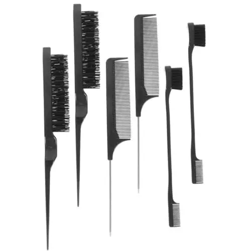 Produktbild: DOITOOL Haarkamm-set Mit Breiten Zähnen – 6-teiliges Bürstenkämme Styling-pflegekämme Für Männer Und Frauen Kopfhautkamm Entwirrungskamm Für Natürliches Haar
