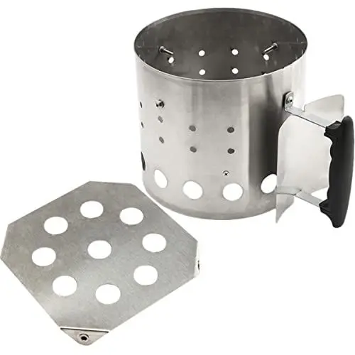 Produktbild: DOITOOL 1 Satz Grillstarter Kohle Grill Anzündkamin Wandern Campingkocher Kohlekamin Kohle Schornstein Garten Brenner Bin Brennholzanzünder Rostfreier Stahl Kindergarten