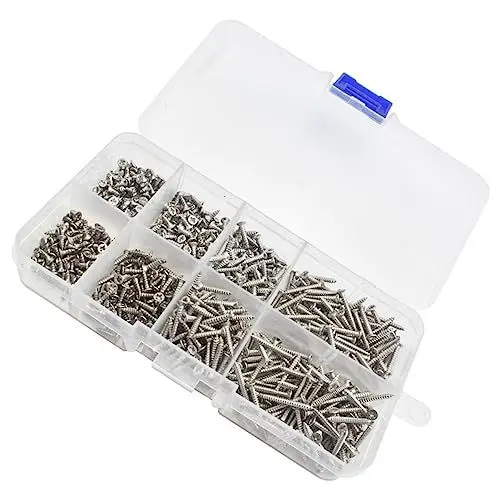 Produktbild: DOITOOL 1satz Selbstschneidendes Schraubenset Aus Kohlenstoffstahl Mit Kreuzschlitz Für Trockenbau Möbel Und Holzreparaturen Selbstschneidende Schrauben Kreuzschlitz-kopf Für Trockenbau
