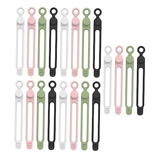 Produktbild: DOITOOL Wickler 20 Stück Silikon-kabelbinder Kabelbinder Ladekabelwickler Usb-kabelwickler Und Leicht Zu Öffnen