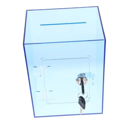 Produktbild: DOITOOL 1 Set-Box Gelddosen Klares Schweinelufer Savings Bank Code Groß Sparkasse Klein Sparschwein Für Erwachsene Mit Tipps Ersparnisse Münze Drinnen Klares Schweinchen Blau Acryl