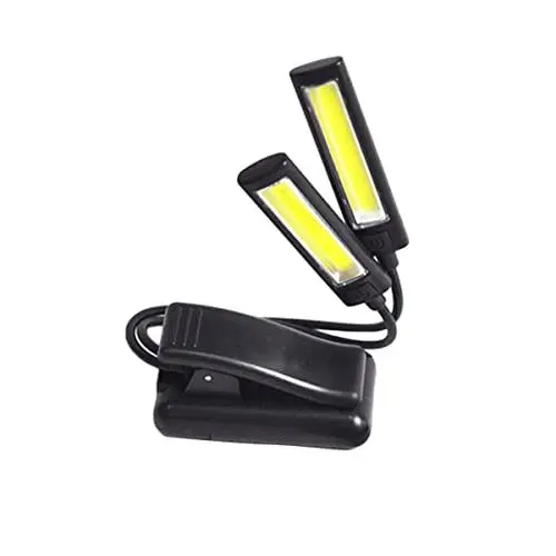 Produktbild: DOITOOL 1 Stk Doppelkopf-buchklemme Led-schreibtischlampe Tragbare Schreibtischlampe Akku-tischlampen Doppelkopf-leseleuchten Aufstecklampe Schwanenhals-tischleuchte Grill Combo-platte