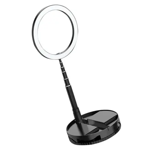 Produktbild: DOITOOL 1stk Einziehbare Fülllampe Led-ringlicht Telefonhalter Lampe Selfie-ringlicht Für Live-stream Videolampe in Der Kamera Dimmbares Beauty-ringlicht Mit Ständer Bilden Licht Schießen