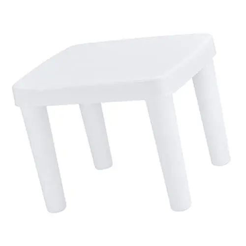Produktbild: DOITOOL 1stk Kinderhocker Kurzer Plastikhocker Lernhocker Für Babys Töpfchen-trainingshocker Holzstuhl Wanderhocker Fußhocker Für Kinder Outdoor-hocker Reisen Zu Fuß Haushaltswaren Weiß