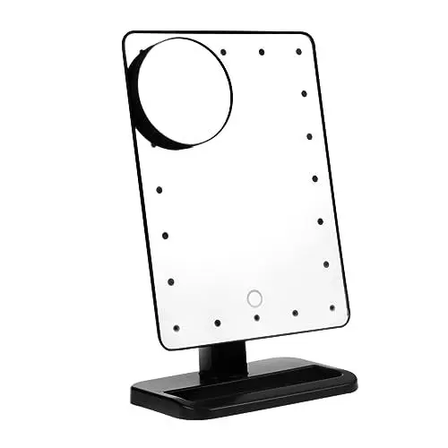 Produktbild: DOITOOL 20 Schminkspiegel Kosmetikspiegel mit Beleuchtung beleuchtete Lupe Vergrößerung LED-Spiegel-Make-up LED-beleuchtetes Spiegel-Make-up scheinen Einwegspiegel Mädchen