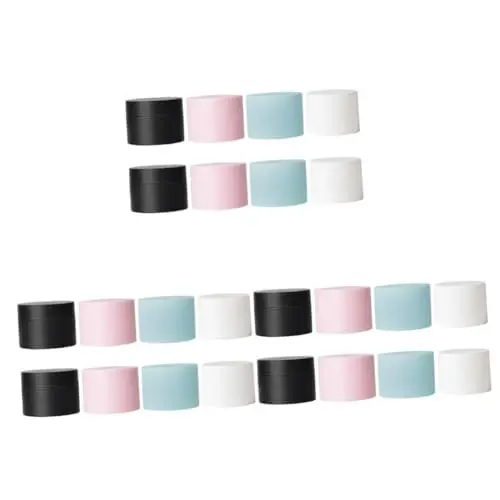 Produktbild: DOITOOL 24 Stk Farbe Cremetiegel Salbendose aus Behälter für Lipgloss cremig Buttercreme Plastikdose Behälter für Cremetiegel Kosmetik Sahneflasche -Box