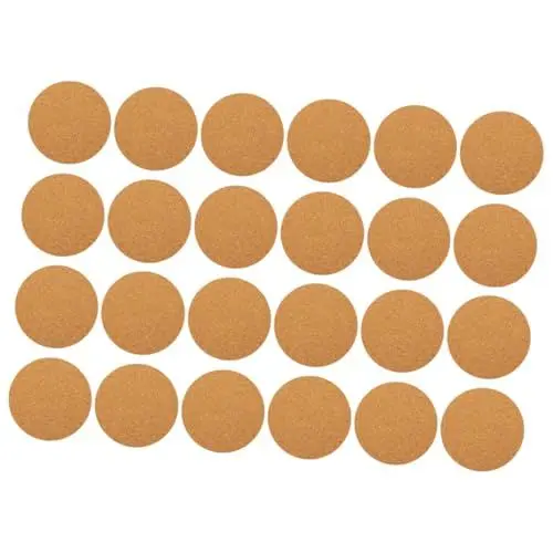 Produktbild: DOITOOL 24stücke Korkplatten Selbstklebend Runde Korkuntersetzer Isolierende Korkplatten Wiederverwendbare Getränkeuntersetzer Für Zuhause Für Kaffeetassen Und Weingläser