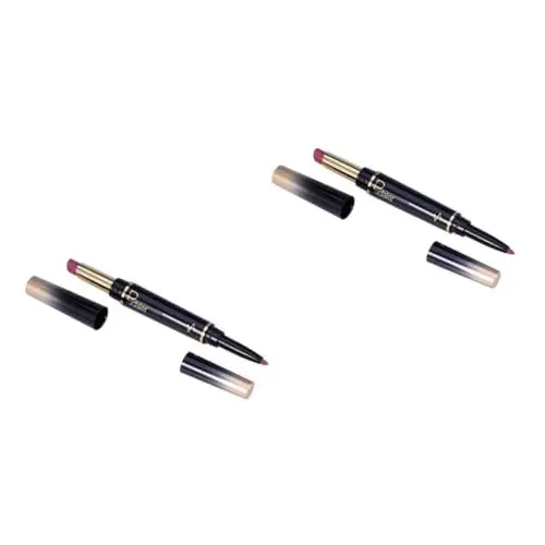 Produktbild: DOITOOL 2St Antihaft-Cup-Lippenstift doppelseitige Lipsticks langanhaltender Lippenstift matte Lippenkonturenstift Matter Lippenstift Kosmetik rotieren