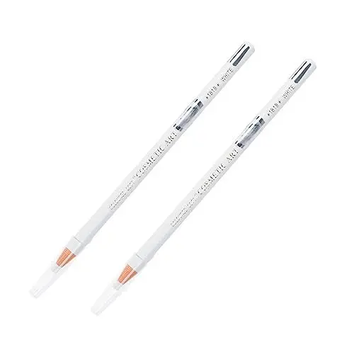 Produktbild: DOITOOL 2 Stücke Wasserfester Eyeliner Stift für Augenbrauen und Lidschatten Weiß Langlebig für Make Up für Täglichen Gebrauch oder Profis