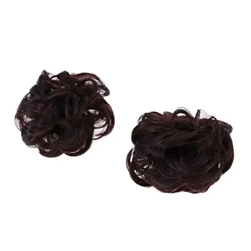Produktbild: DOITOOL 2St Haarknotenhersteller Vollkornbrot Haare Pferdeschwanz Lockenaufsätze für Frauen Perücke Haarplattenwerkzeug synthetischer Haarknoten flauschige Blütenkopf Kugelkopf Brötchen