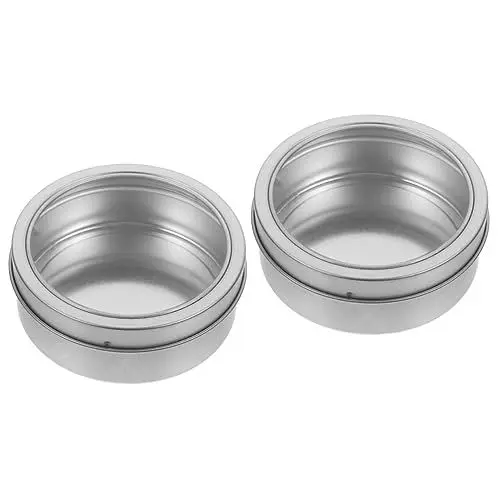Produktbild: DOITOOL 2St Magnetische Gewürzdosen Aufbewahrungsbox magnetisches Gewürz Camping Gewürze Kühlschrank Metallbehälter mit Deckel Krüge mit Deckel Behälter für Gewürze runden Container Lagertank Krug