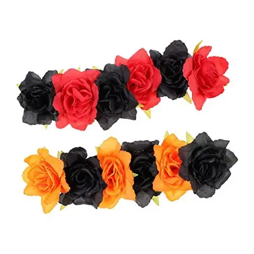 Produktbild: DOITOOL 2St Party Girlande Kopfbedeckung frauen stirnband Urlaubsoutfits halloween haarspangen haarspange halloween Blumengirlande haarreifen damen Haarreifen für Blumenmädchen Haarschmuck