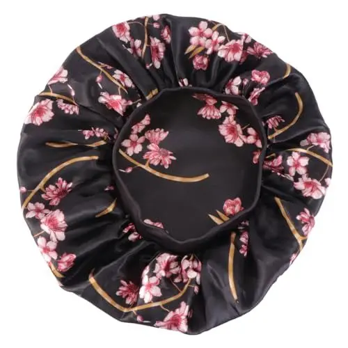 Produktbild: DOITOOL 2 STK Nachtmütze aus Satin Hair Styling Haarband Stitch mütze kapuzenhandtuch mütze odlo kopftücher schlafkappe Chullo mütze hüte Breitseite Kopfkappe Turban-Hut Haarkappe Fräulein