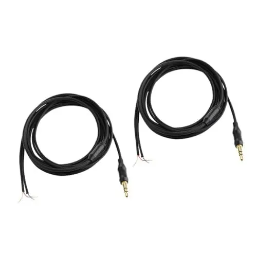 Produktbild: DOITOOL 2 Stück Kopfhörer-reparaturkabel 1 5 M Schwarzes Tpe-kabel Mit Sauerstoffkupfer 30 Adern Kopfhörerkabel Zubehör