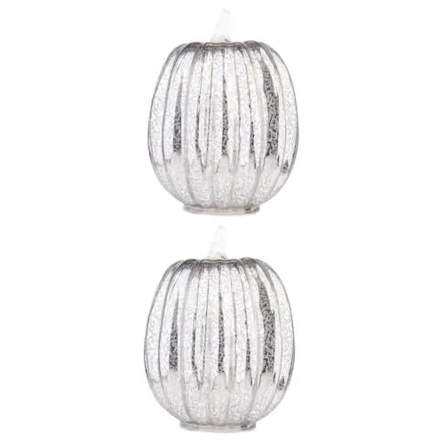 Produktbild: DOITOOL 2 Stück Nachtlicht in Kürbisform Nachttischlampe Schreibtischlampe Für Halloween-dekorationen Sanftes Rundes Design Keine Batterie Erforderlich