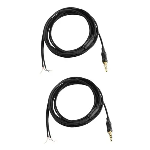 Produktbild: DOITOOL 2 Stk kopfhörerkabel kopfhörer zubehör headphone cable Ohrhörer Verlängerungskabel gehörschutzstöpsel abnehmbar Echolot Bolzenschneider Lautsprecher Hifi Stecker