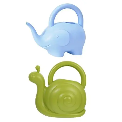 Produktbild: 2 x Elefanten-Gießkannen für Kinder, Schnecken-Design, Gießkanne für den Garten