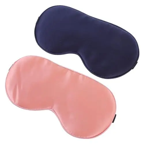 Produktbild: DOITOOL 2st Augenmaske Aus Seide Schlafmaske Für Mädchen Satin-augenabdeckung Reiseschlafmaske Weiche Schlafmasken Augenabdeckung Aus Satin Lidschatten Einstellbar Die Seide Reisen