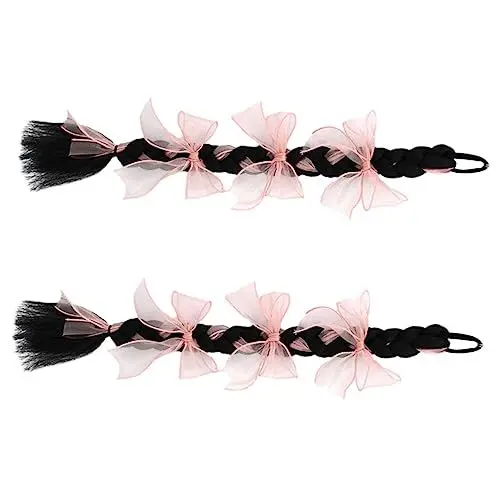Produktbild: DOITOOL Geflochtene Pferdeschwanz-perücke 2 Stück Kunsthaar-accessoires Flechten Für Frauen Pferdeschwanz-extensions Für Mode