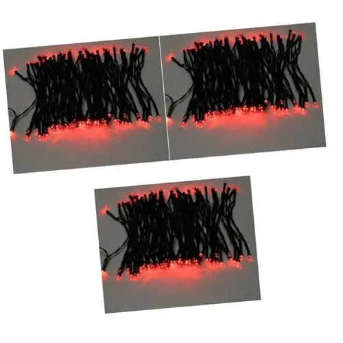 Produktbild: DOITOOL 3St Solar-LED-Gartenleuchte weihnachtbeleuchtung led solar-weihnachtsbeleuchtung Solare Dekoleuchte Solar-LED-Lampe Solar-LED-Licht Dekorative Lichter Lichterketten rot