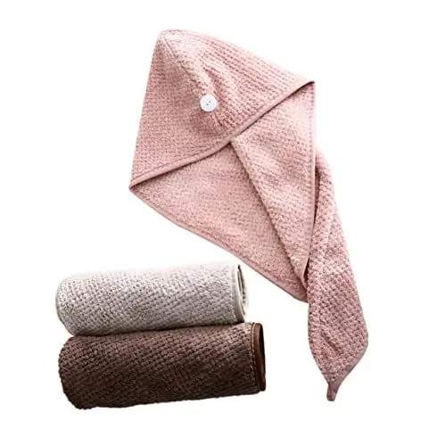 Produktbild: DOITOOL 3St schnell trocknende Haarkappe trockene Haarkappe schnell trocknendes Handtuch handtücher Haartrockenhaube absorbierende Kappe verdicken Haarschmuck