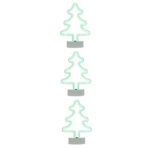 Produktbild: DOITOOL 3 Stk Modellierlichter Für Weihnachten Dekoratives Weihnachtslicht Kinderzimmer Dekoratives Licht Weihnachts-led-nachtlicht Dekorative Lampe 3d Wandlampe Led Lichter Weiß Haushalt