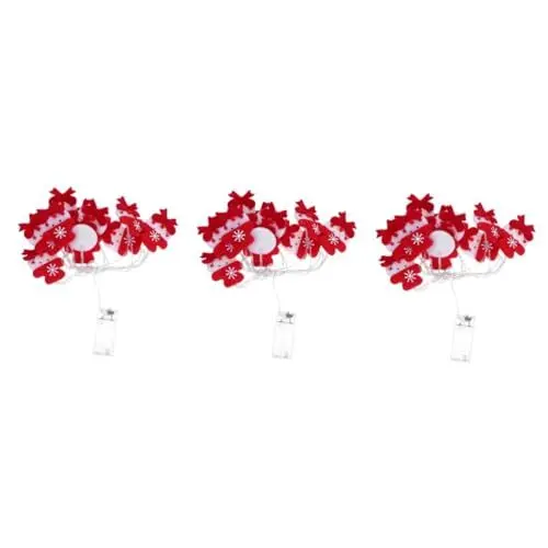 Produktbild: DOITOOL 3 Stück 10 Weihnachtslichterkette Flaschenlicht Wünschen Weihnachtliche Lichterketten Weihnachts-led-leuchten Schneemann Lichterketten Christbaumbeleuchtung Weihnachtsbaum Flanell
