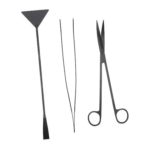 Produktbild: DOITOOL 3stücke Teiliges Edelstahl Aquarium Reinigungset Schaufel Scheren Und Pinzette Für Präzise Pflanzenpflege Und Aquarienwartung Für Wassertanks Und Aquarienlandschaften
