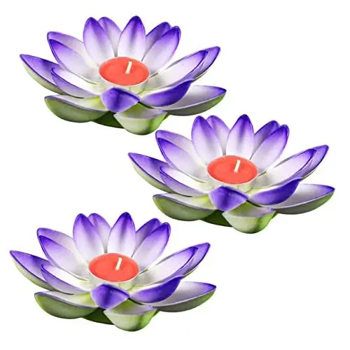 Produktbild: DOITOOL 3st Schwimmende Lotuskerzen Wunschlampe Lotusblume Beleuchten Dekorative Nachtlichter Schwimmlichter Pool Seerose Lichter Seerose Kerze Led Segenslampe Modellieren Rotieren