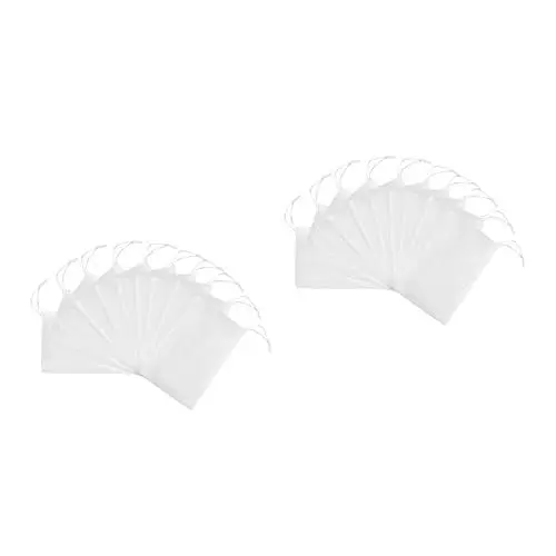 Produktbild: DOITOOL 40 Stk Mesh-Seifenbeutel Netzbeutel mit Kordelzug Seifenhalter für Peeling-Schrubber Reise Seife schaumseife Schäumendes Netz Bubble-Mesh-Beutel Strahlport Netztasche Badetuch Weiß